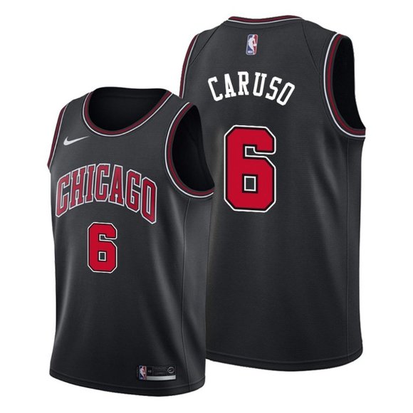 Bulls Alex Caruso Black Jersey